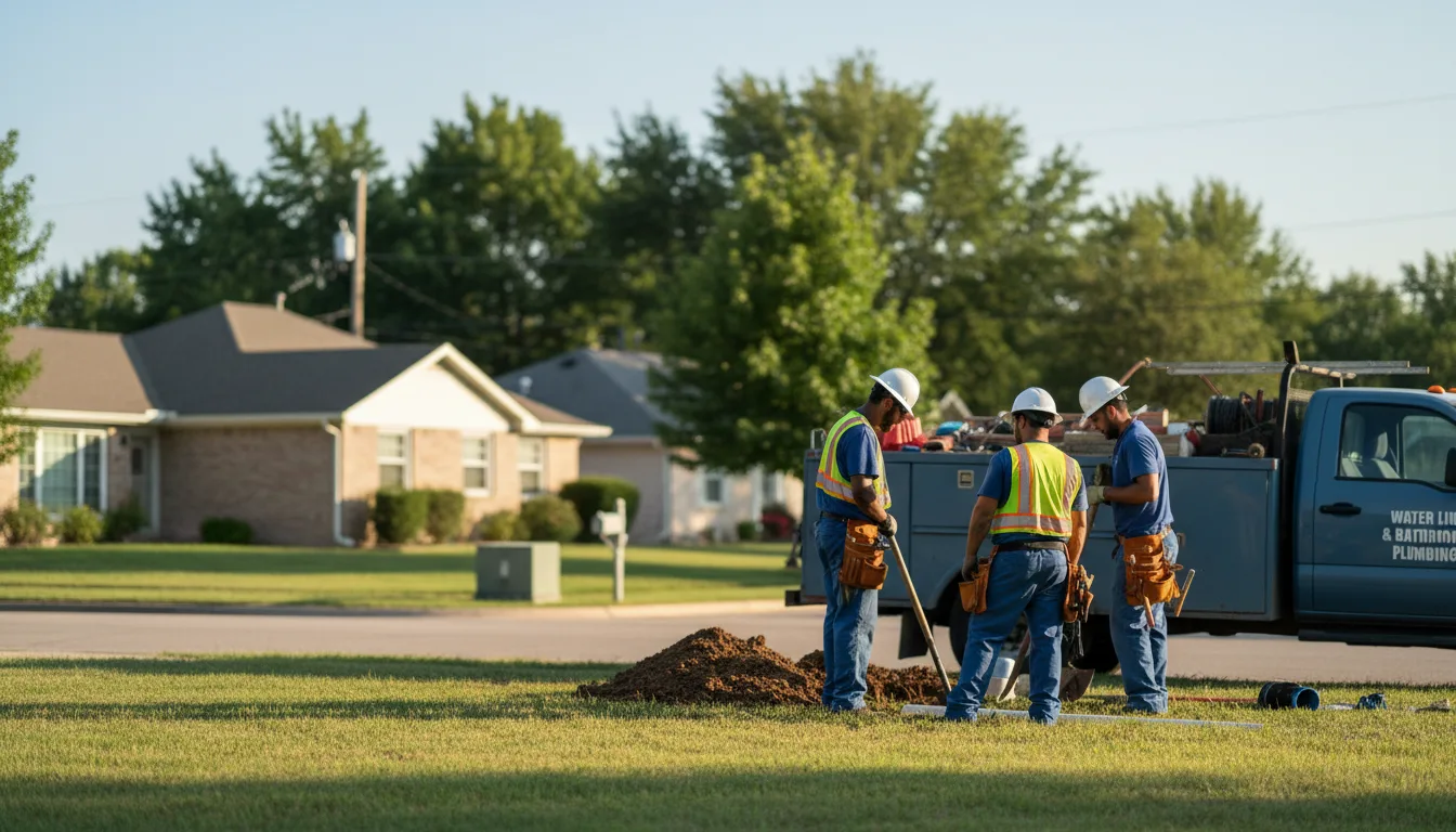 Residential water line and bathroom plumbing service in Flat Rock, AL
